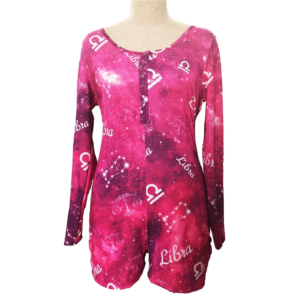 Hot Zodiac Sign Onesie Constellations Pajamas Leotard Sleepwear 12