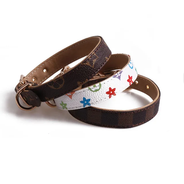 custom design New Fashion E Unique Italian Durable Leather Dog Collar