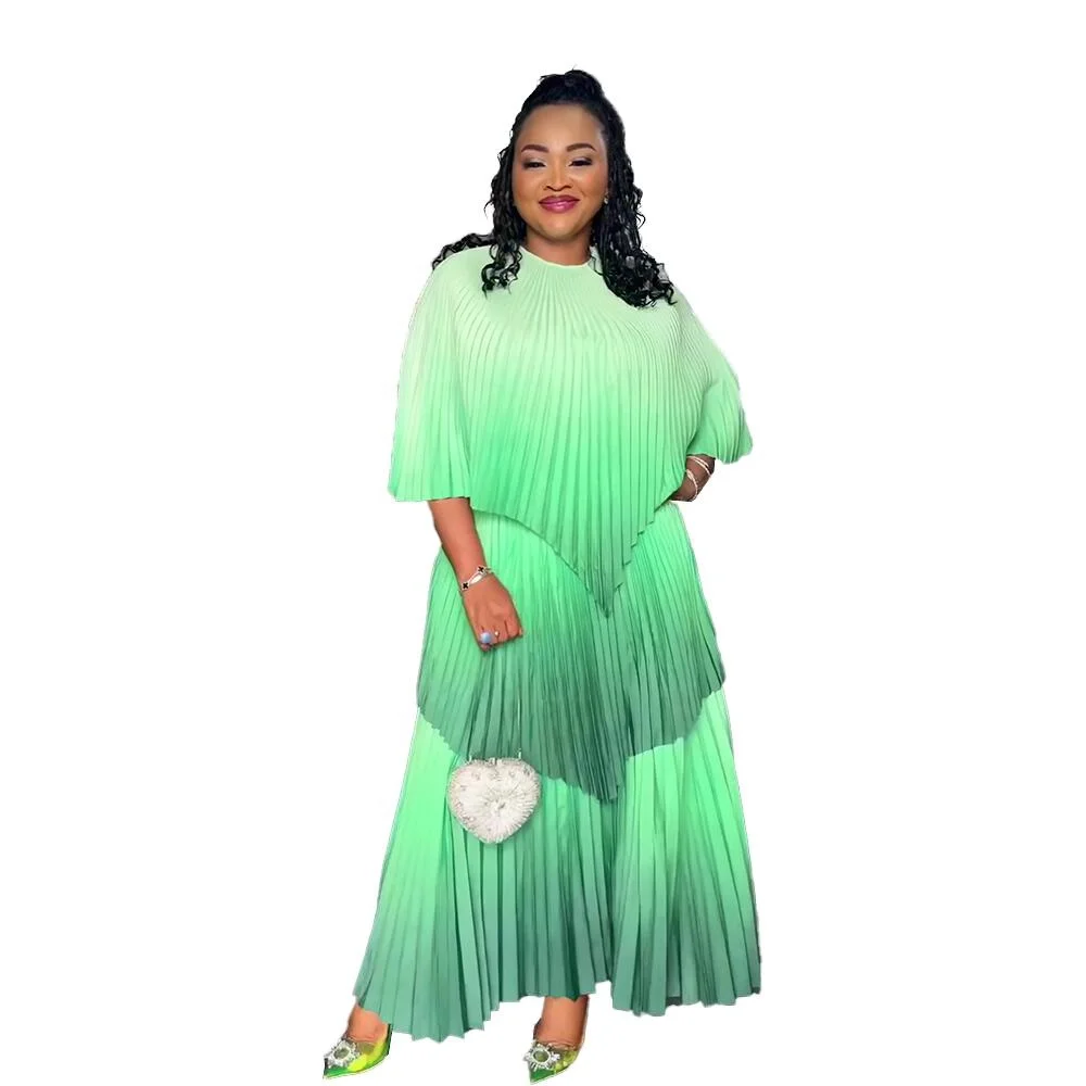 green african dresses Brenda African Print Dress (Green)-Sample