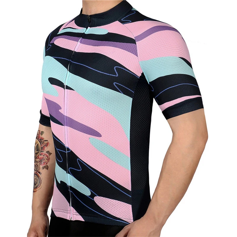 Custom Design Cycling Wear Full Zip Short Sleeve With Digital Printing