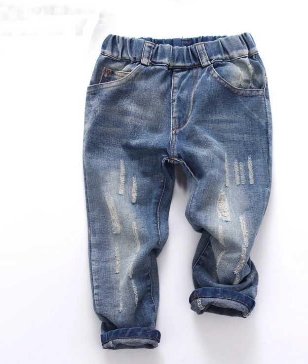 kids blue ripped jeans
