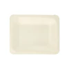 8pcs*20bags Small Wooden Rectangle Plates Dinner Biodegradable Disposable Party Trays Tableware