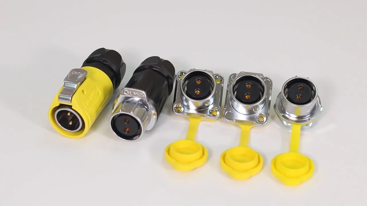 Cnlinko Self Locking Mechanism M20 Electrical Connector 2 Pin Universal