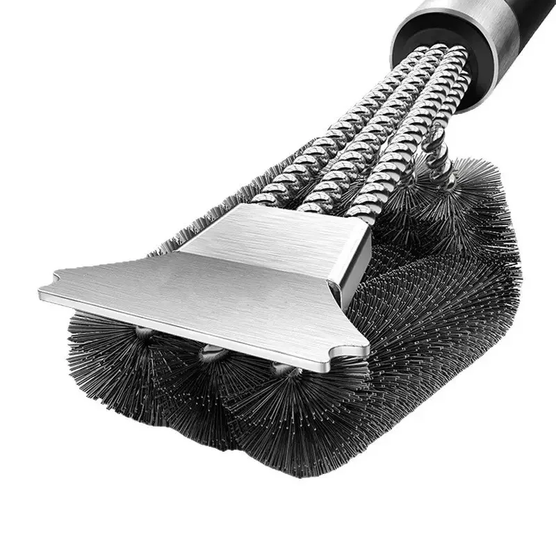 Stainless Steel Plastic Handle Multi-Function Durable Reusable Grill Cleaning Wire Brush for Barbecue and Oven BBQ Tools factory