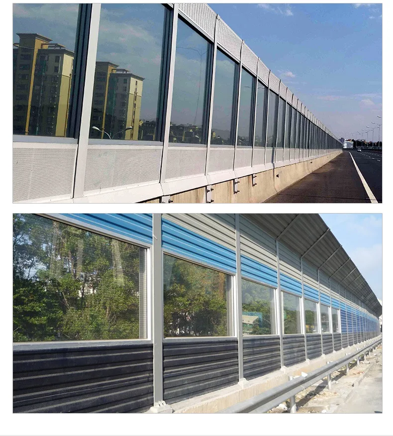 Sounds Absorbent Bridge Highway Bridge Aluminum Steel Sound Barrier Sound Absorption Screen Top ...