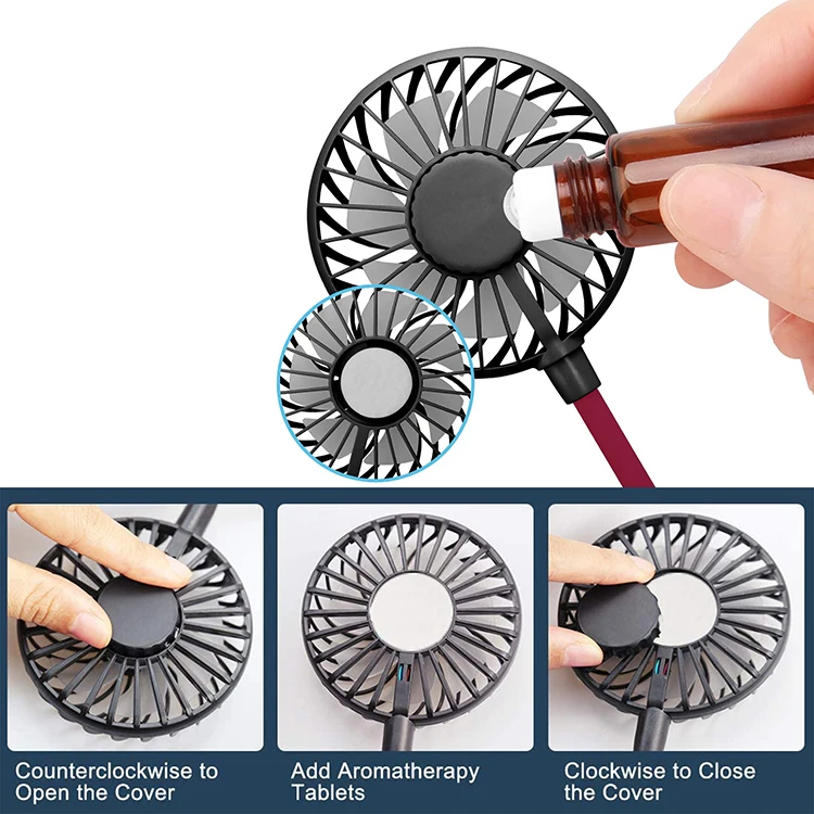 Amazon New Design Ideas 2020 Home Living Office School  Kitchen Gadgets For Kids and Adults Mini Hanging Neck Fan Sports Fan