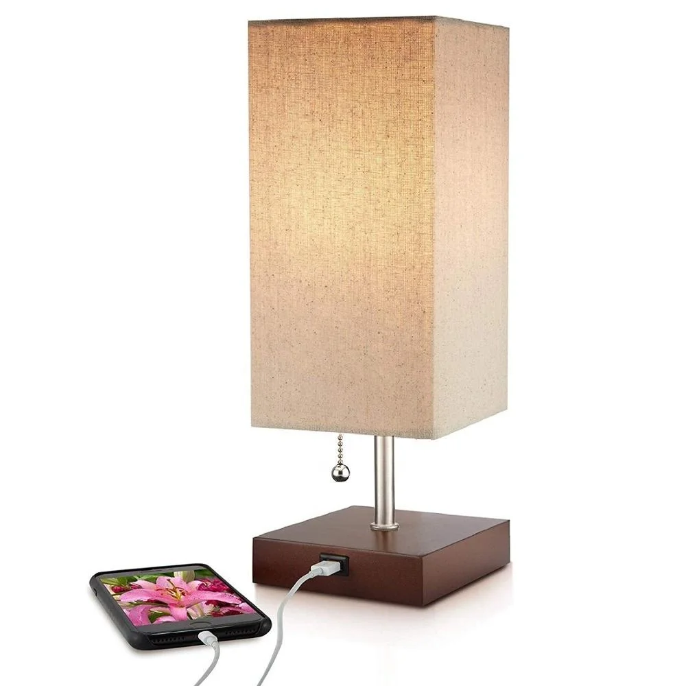 bedside table lamp with usb port