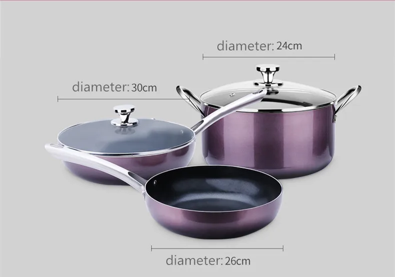 cheap home kitchenware ceramic non stick aluminum alloy cooking pot cookware set