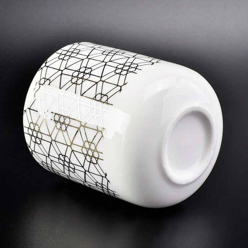 Wholesale Ceramic Candle Holder Metallic Designs Home Decoration