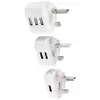 White Approved UK Mobile Charger UK Plug 3 Pin Charger USB Adapter