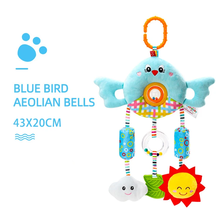 Plush Animal Bear Or Rabbit Large Wind Chimes Baby Hanging Crib Toy