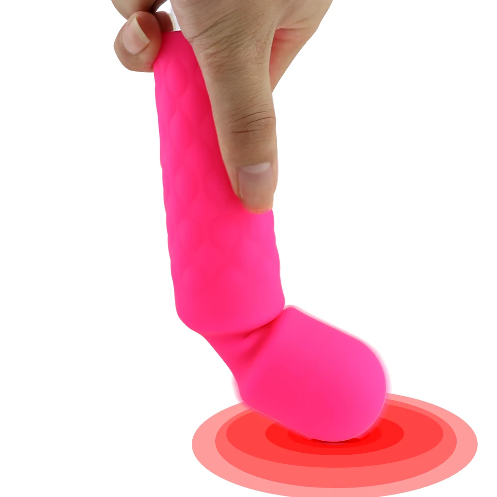 Silicone AV vibrator 20 frequency USB rechargeable massage vibrator