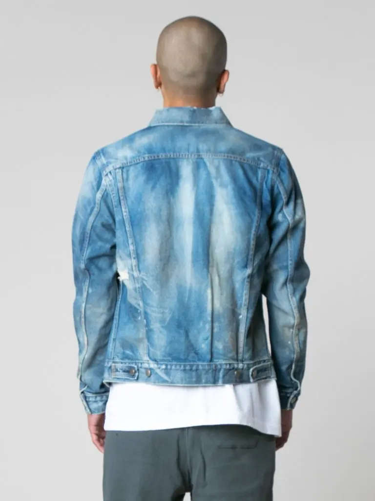 DiZNEW men fashion denim jacket ripped men denim jacket details