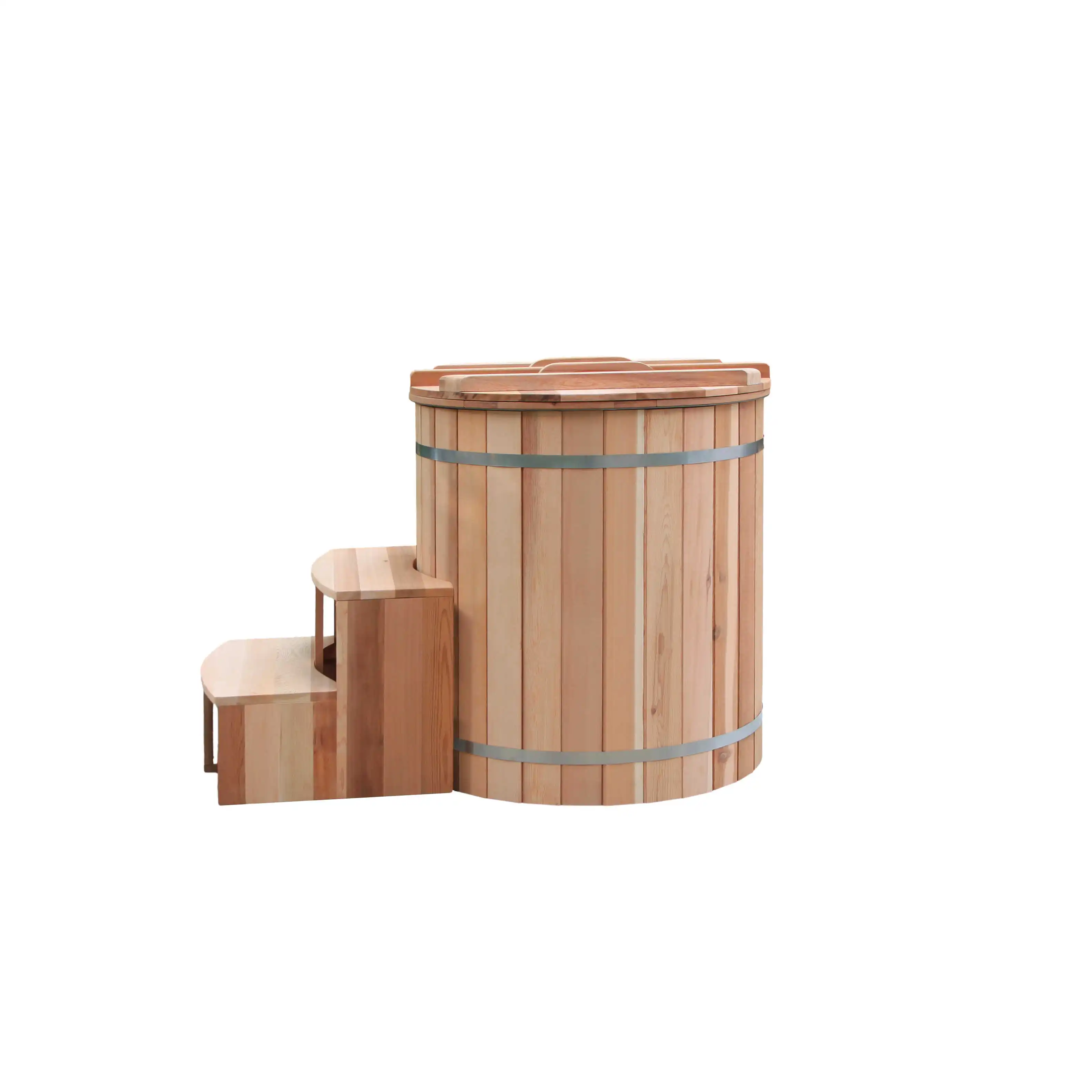 2023 New Design Outdoor Solid Wood Ice Bath Spa Tub 1 Person Cedar Cold Tub With Chiller Buy