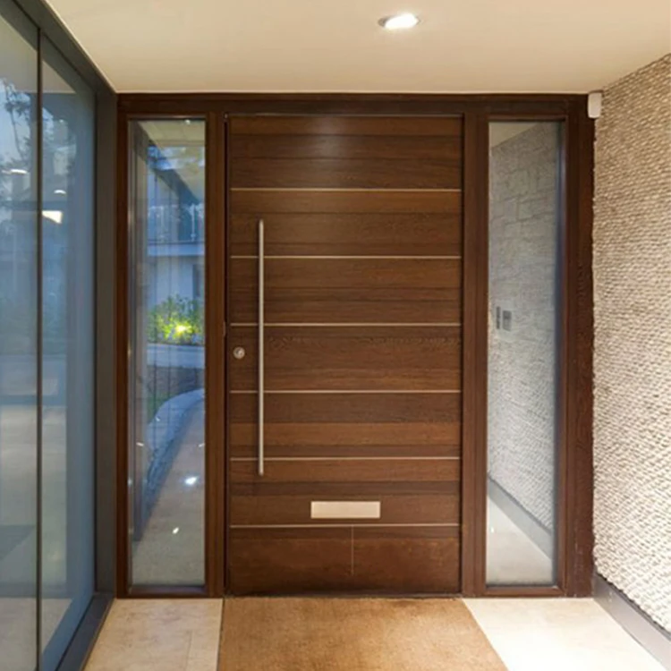 Hs-bs006 Factory Price Modern House Villa Nature Teak Wood Main Door ...