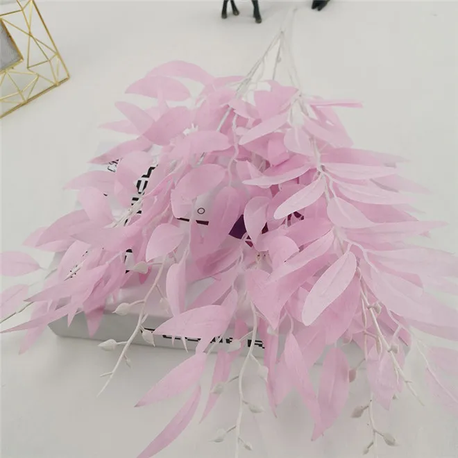 Green Fabric Leaves Factory Wholesale Artificial Willow Leaves