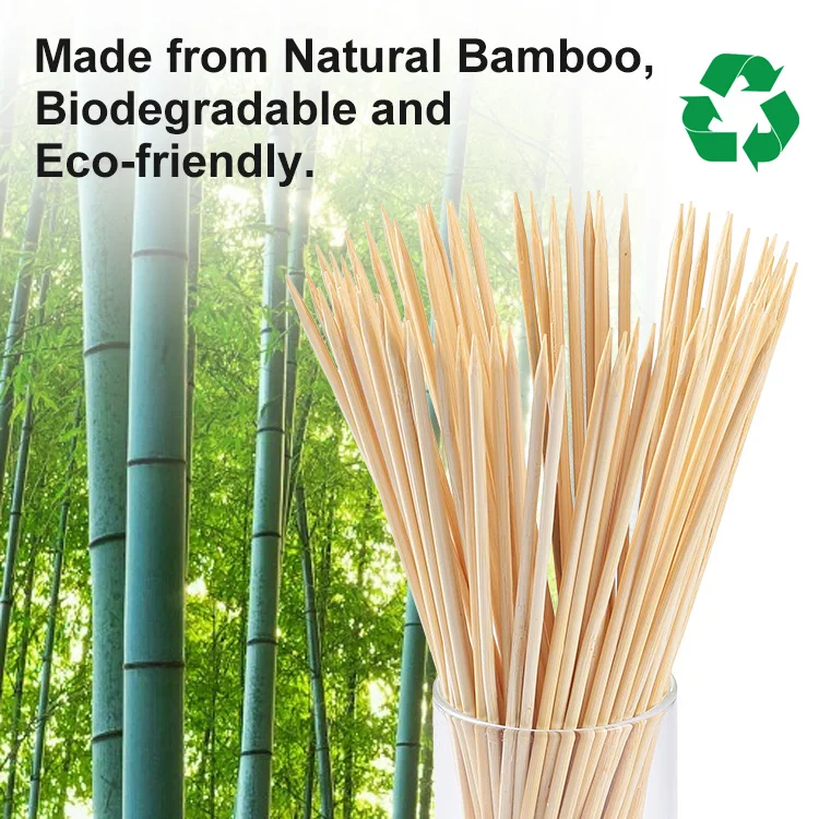 Bamboo Meat Skewer Disposable Sharp Round Bamboo Cotton Candy Floss ...