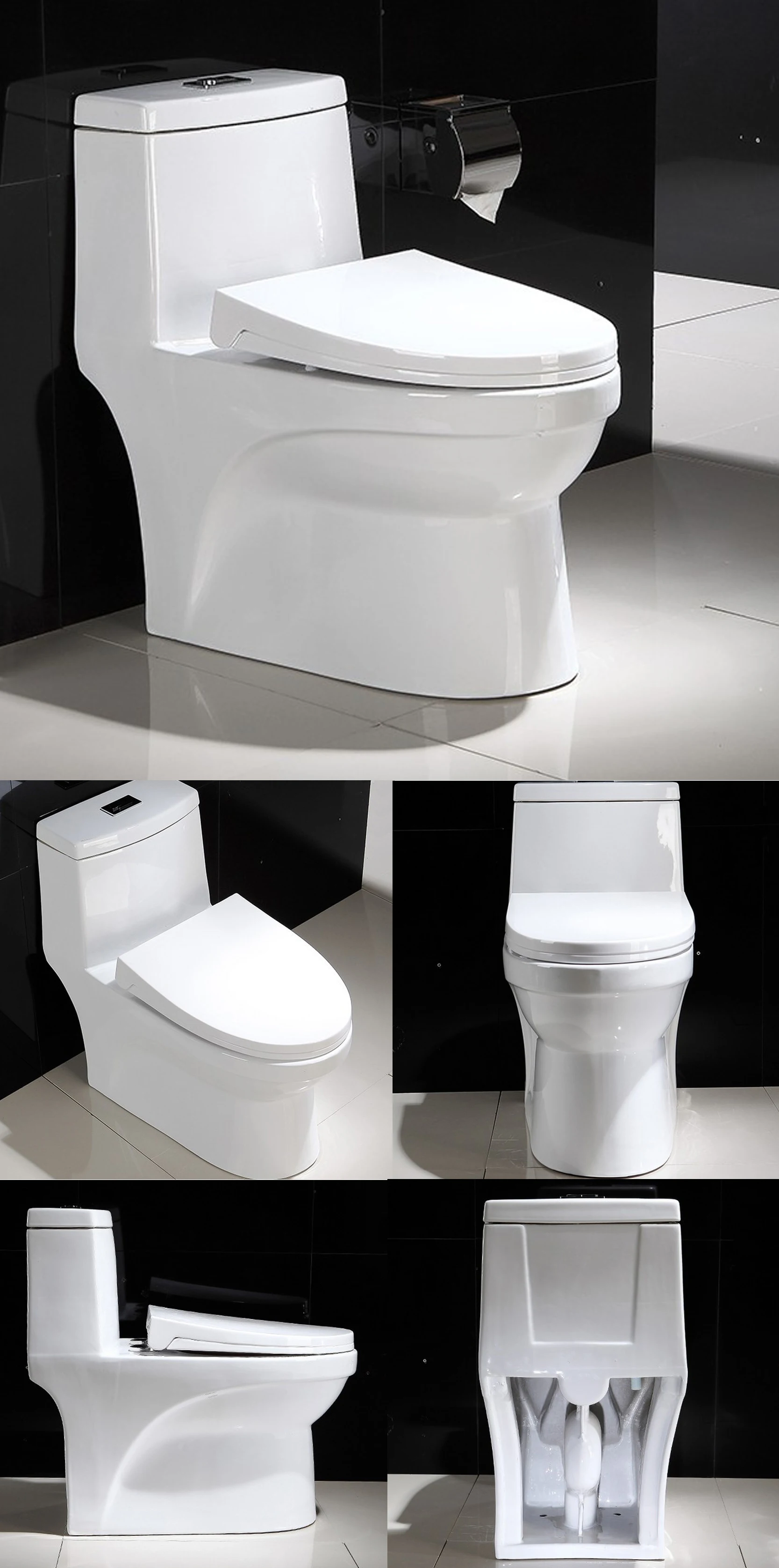 1308 Cheap Sanitary Ware One Piece Bathroom Ceramic Toilet Wc Sizes
