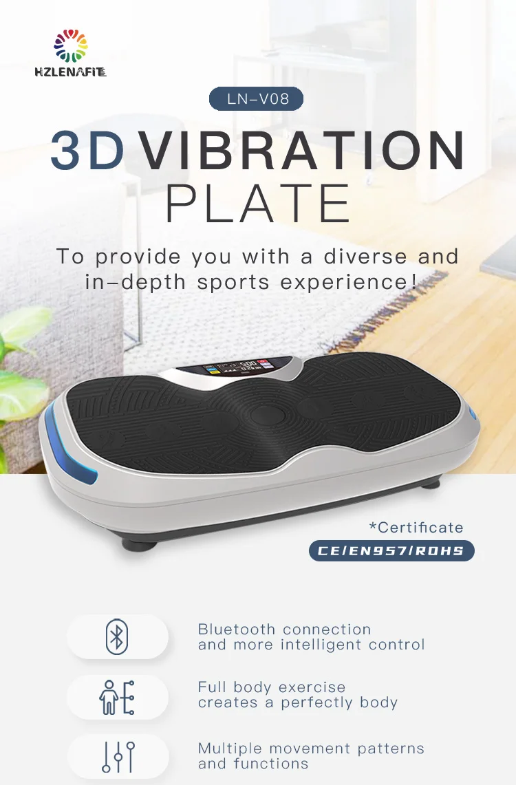 2020 model ultra compact crazy fit massage machine vibration plate with bluetooth 