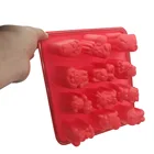 12 Cavities animal shape Popsicle Mold Food Grade Silicone Ice Cream Mold Maker Set With Wood Sticks