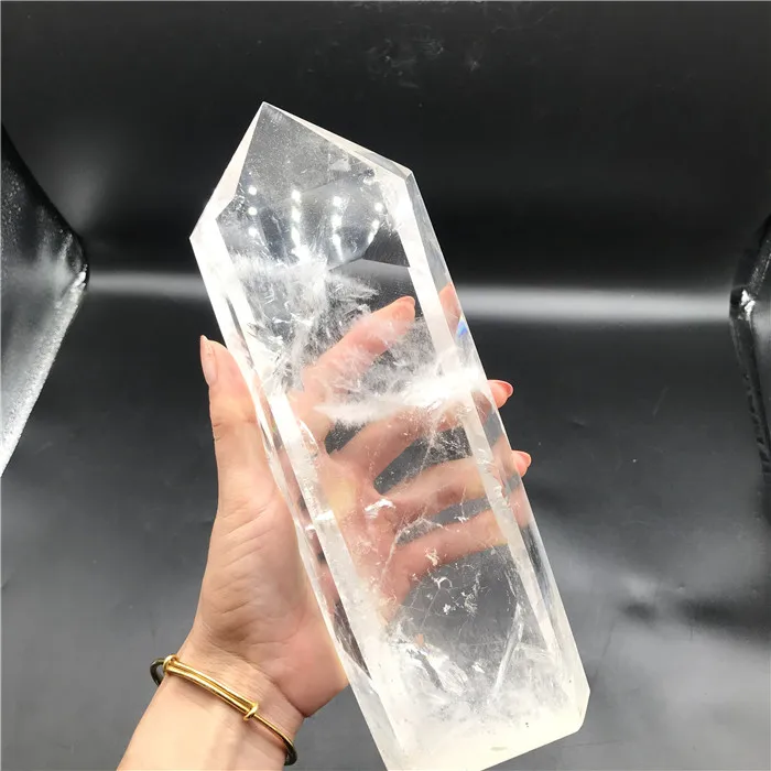 天然白色水晶魔杖高品质水晶塔点 - buy white crystal wands,high qu