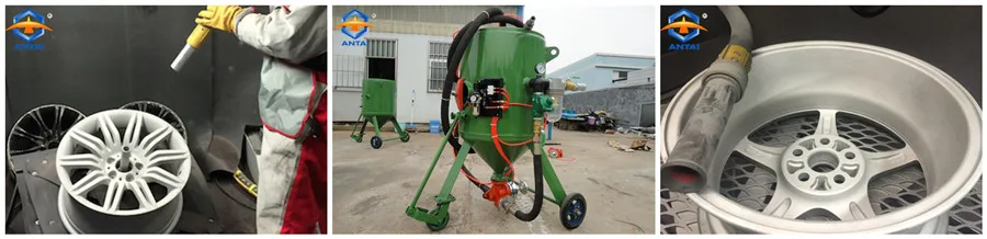 Aluminum alloy wheels and rims shot blasting machine and painting machine