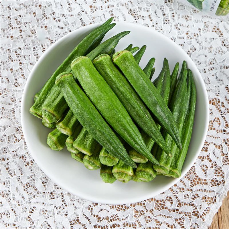 Crispy okra dried vegetables dehydrated fruit vegetable snack snacks wholesale exotic snacks
