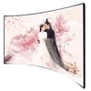 Super viewing angle Curved fixed frame Screen 200 inch /Aluminium Frame Covered Velvet