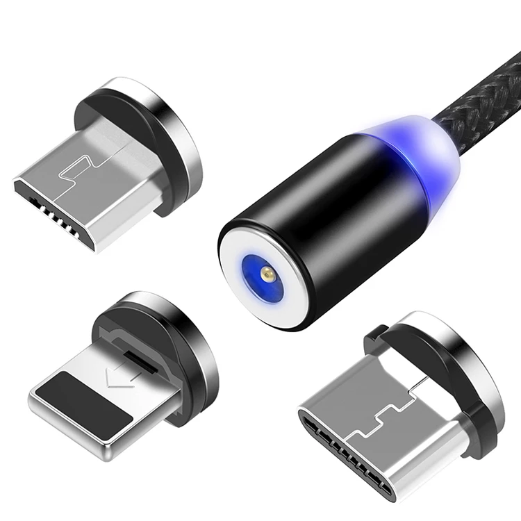 2020 Hot Sell Mobile Phone accessories Fast Micro 3 in 1 Type C Magnetic Charging Data USB Cable - ANKUX.COM