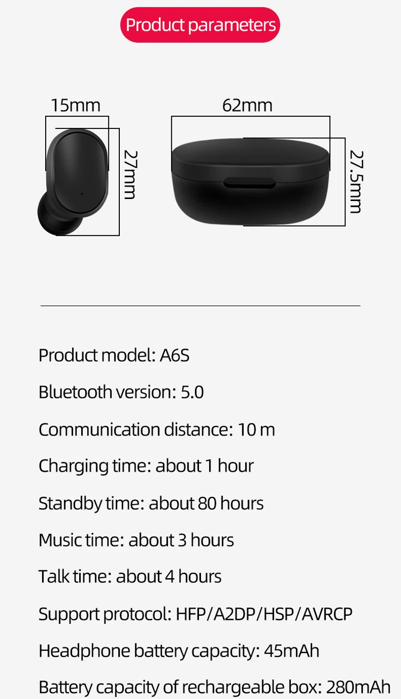 Earphone Headphone Noise Cancelling For Xiaomi Original Mi Airdots Pro - ANKUX.COM