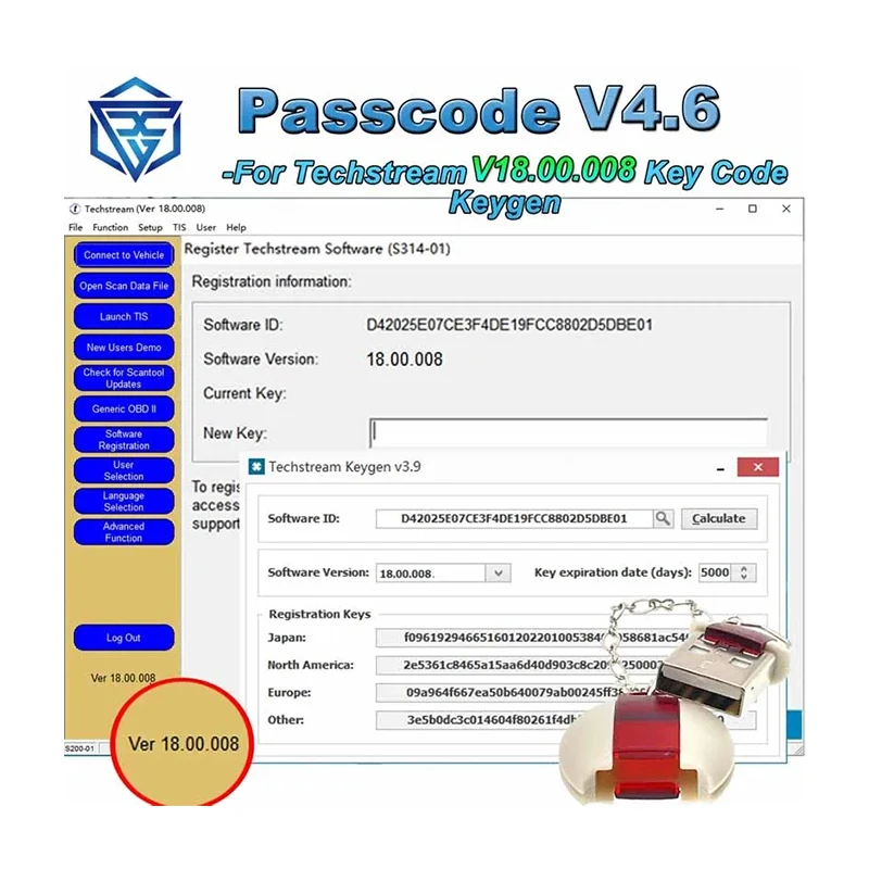PASSCODE Techstream V18.00.008 Keygen - Reliable Transponder Key