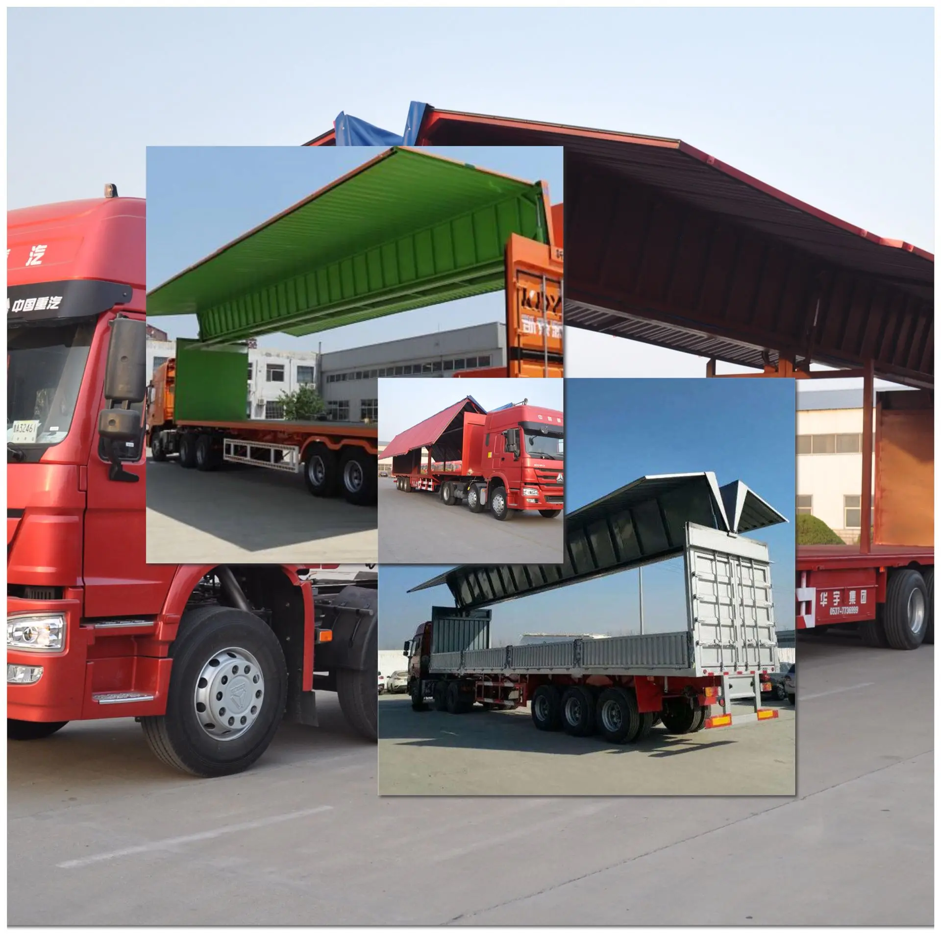 高质量翼展3轴翼展厢式货车/箱式半挂车畅销 - buy 3 axle wingspan