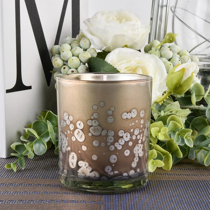 painted glass candle jar