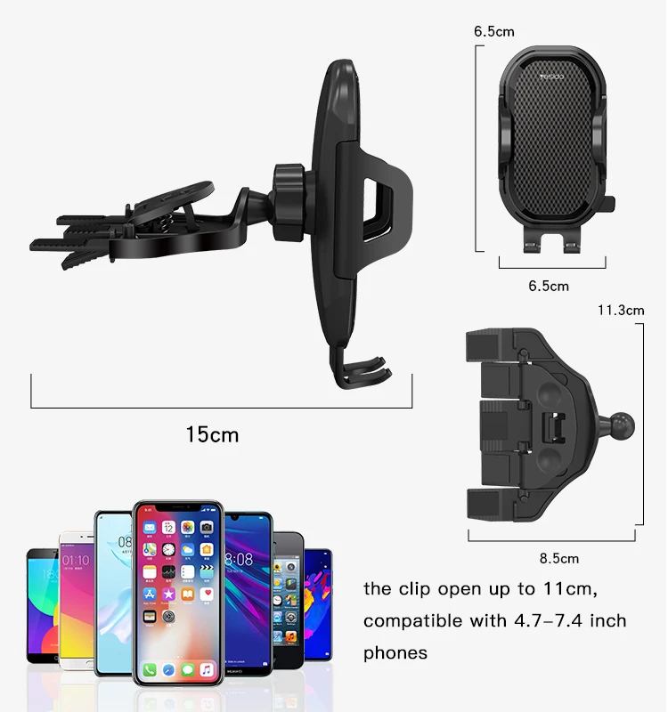 Yesido Mobile Phone Accessories Cell Phone Mount Bracket Silicone Clip ...