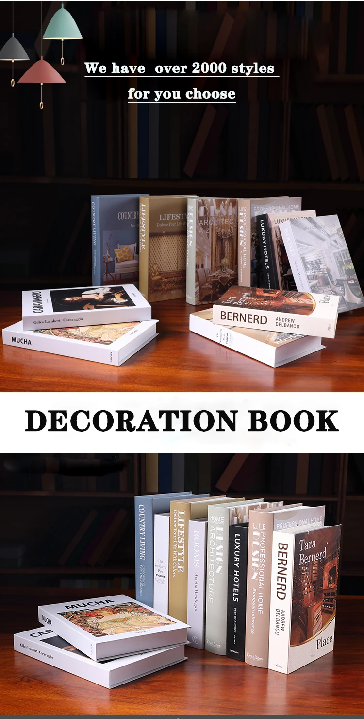 Wholesale Fashion designer decoration props fake books coffee