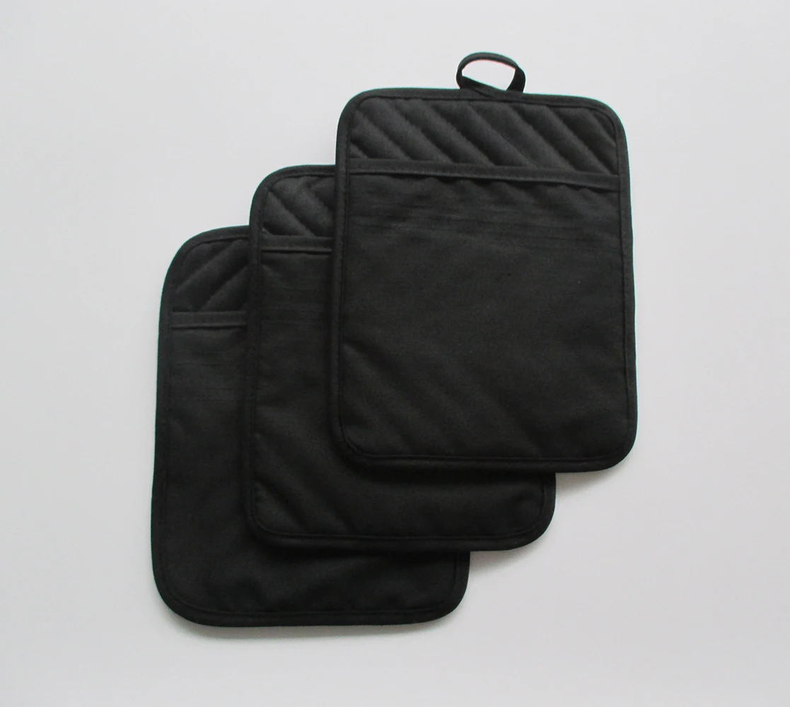 Ready To Ship Item Kitchen Use Heat Resistant Black Oven Mitt With