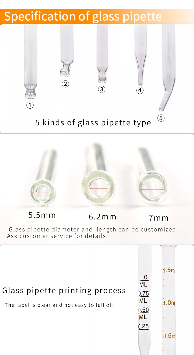 glass empty bottle for essential oil