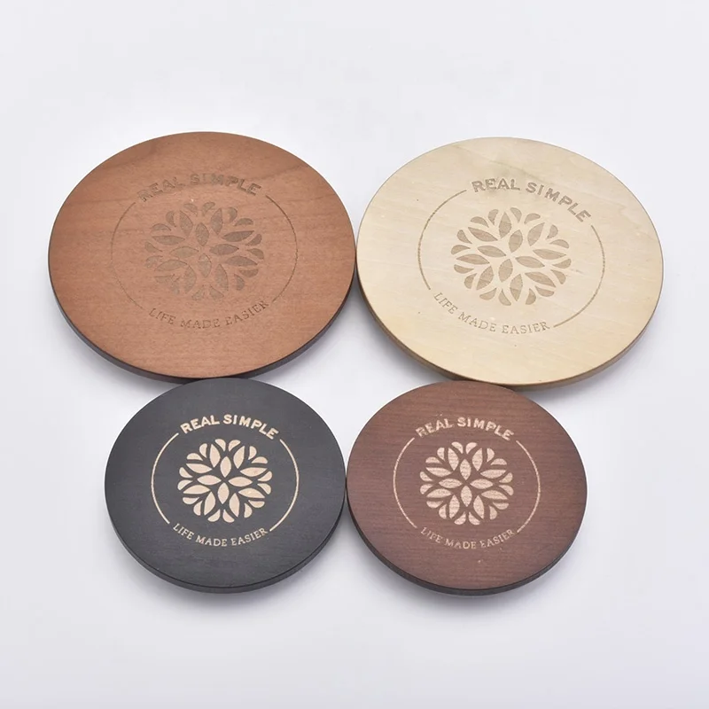 Brown wood lid for candle holder wholesales
