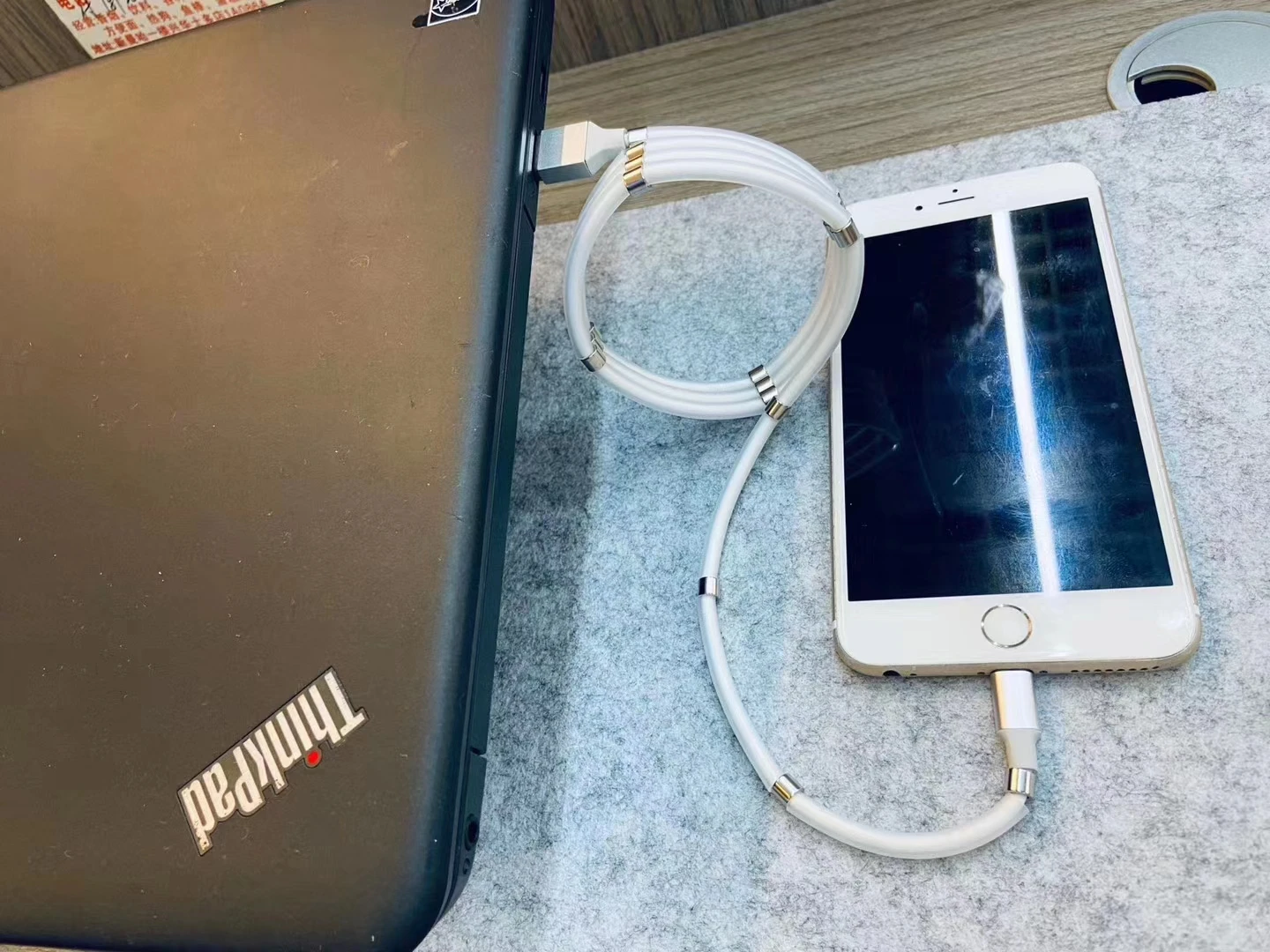 Supercalla USB type C CABLE Self-Wrapping Portable Easy-Coil Charging supercalla Cable with strong Magnetic for mobile phone - ANKUX.COM