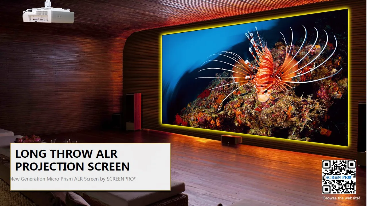 160 Inch Projector Screen 4k Alr Ambient Light Rejecting Black Crystal