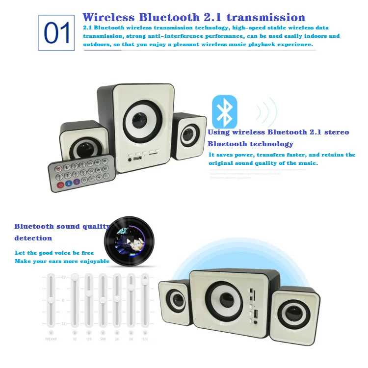 FT-202BT Mini usb2.1 multimedia speaker with bluetooth TF card computer speaker - ANKUX.COM