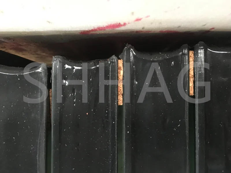 Triple pane glass with argon gas filled for chillers