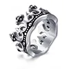 Men's Band Ring / Ring Silver Steel Luxury / Trendy / Rock Party / Daily / Carnival Costume Jewelry Crown Ring