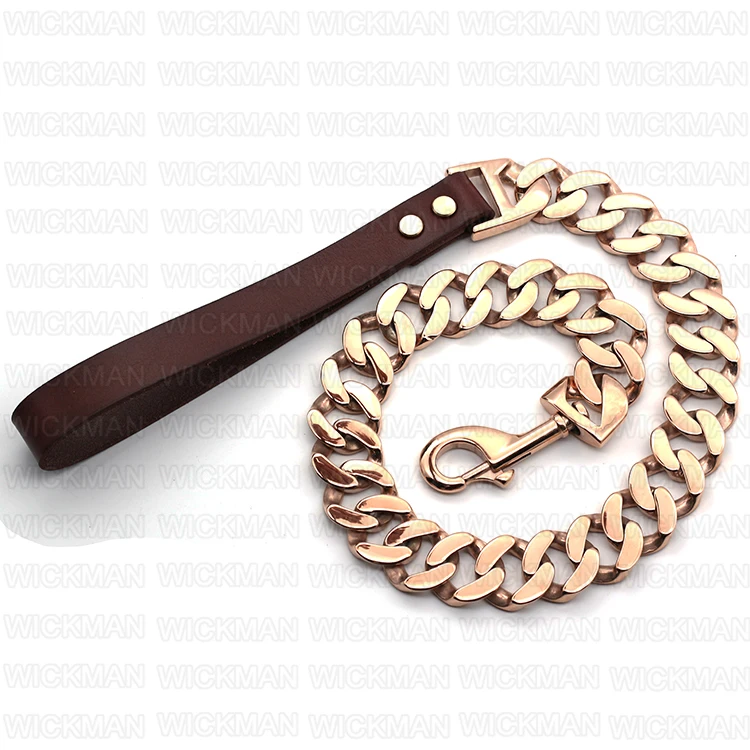 Bling Rhinestone Crystal Stone Rose Gold Pet Collars And Lead With Leather Snap Hook Custom