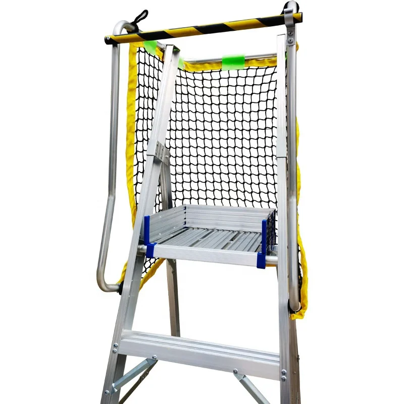 9 Steps Folding Aluminum Stair Work Platform Ladder Portable Stair