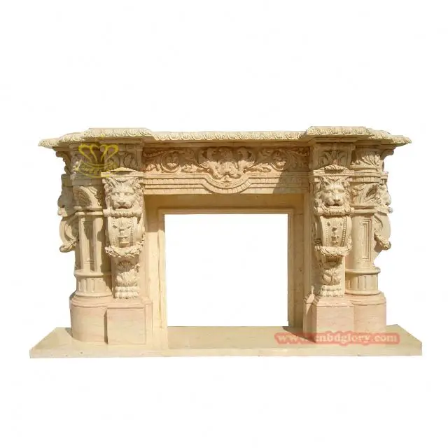 Venta al por mayor antiguas chimeneas de la chimenea de madera-Compre