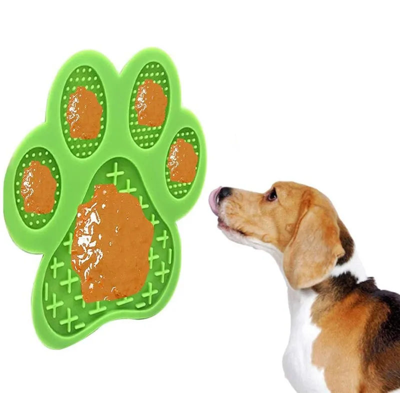 New Design Silicone Paw Shape Suction Pet Bath Distraction Lick Mats