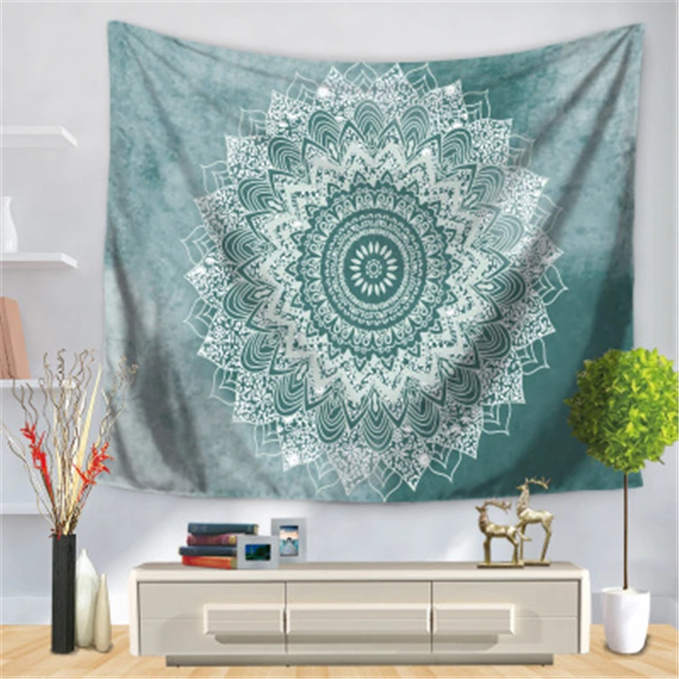75*90cm Bohemian Tapestry Living Room Bedroom Dorm Wall Art Decoration Mandala Hippie Popular Wall Hanging Psychedelic Tapestry