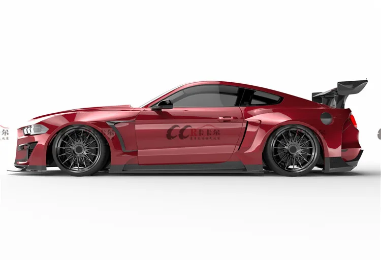 Wide Body Kit For New Ford Mustang Car Accessories Wide Flare Carbon
