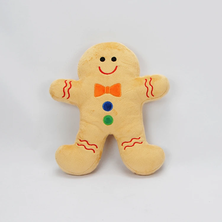 家居装饰可爱的姜饼男孩娃娃毛绒玩具填充